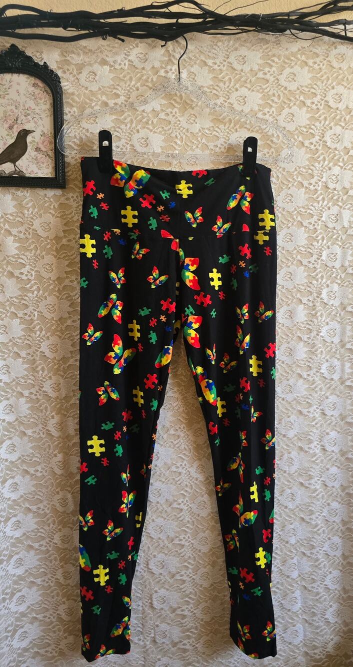 Buskins Autism Awareness Leggings - AutismMom - Sped Teacher - Neurospicy